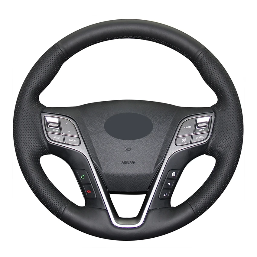 

Прошитый вручную черный кожаный чехол для Hyundai Santa Fe Grand Santa Fe H350 2012-2015 2016