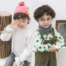 Хлопковый шарф с воротником для мальчиков и девочек 1-6 лет, Детские шарфы на осень и зиму, хлопковый шарф для малышей в Корейском стиле с животными, шарф для мальчиков и девочек, теплый шарф, Детские Кольца, шарфы