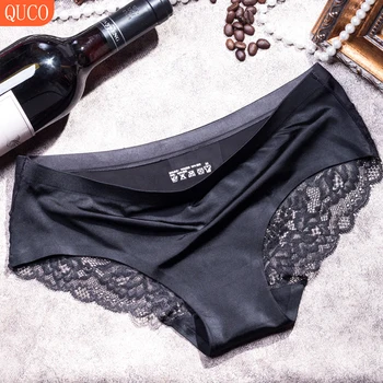 

QUCO Brand Dropshipping Low Waist Lace Panties Butt Lift Up Underwear Women Underwear Sexy Briefs Floral Panties Female Lingerie