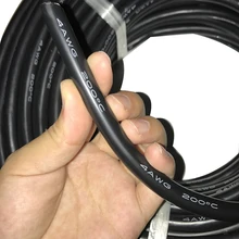 4awg 25 Sqaure многожильный провод 0,2 м/0,5 м/0,8 м/1 м с медным крючок для носа Гибкая силиконовая резина Изолированная Луженая Медь 3кВ