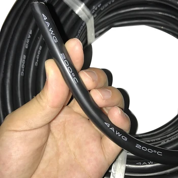 

4awg 25 Sqaure Stranded Wire 0.2m/0.5m/0.8m/1m with copper nose Hook-up Flexible Silicone Rubber Insulated Tinned Copper 3KV