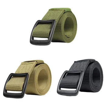 

1pc Men's Military Tactical Belt Nylon Belt Metal Buckle Army Paintball Emergency Survival Fitness Adjustable Waist Waistband