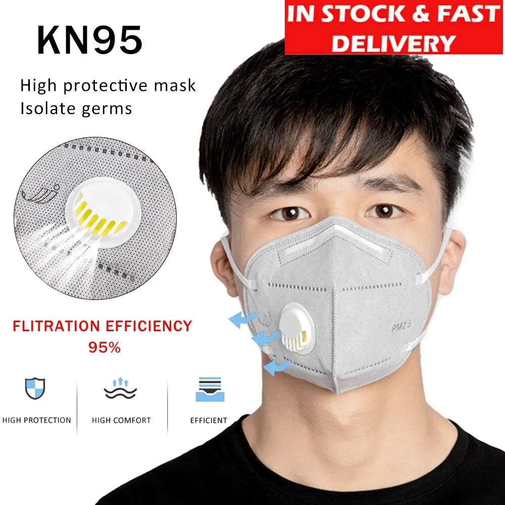 

Face Mask 10PCs/50ps KN95 Folding Valved Dust Mask PM2.5 Anti Virus Formaldehyde Bad Smell Bacteria Proof Face Mouth Mask Anti