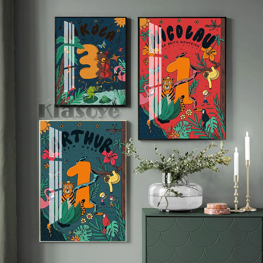 

Graphic Design Music Artwork Art Prints Poster Cartoon Animal Children Drawing Wall Hanging Canvas Painting Kids Room Home Decor