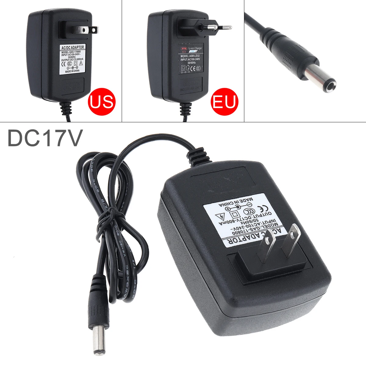 

80cm Universal DC16.8-17V Portable Lithium Battery Rechargeable Charger Support100-240V for Lithium Electrical Drill/Screwdriver
