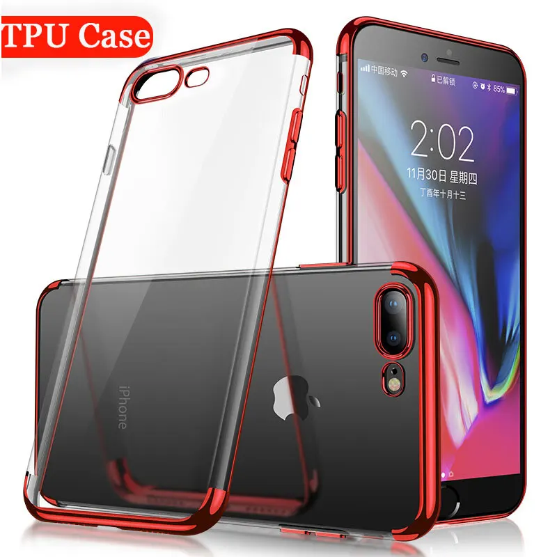 Прозрачный силиконовый чехол для iPhone X XR XS Max мягкий из ТПУ 7 8 6 6s Plus покрытие сумка