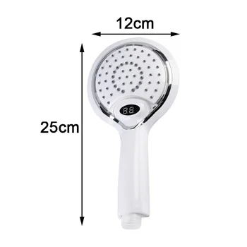 

LCD Digital Handheld Bathroom Shower Spray Head with 3 Colors Lighting new