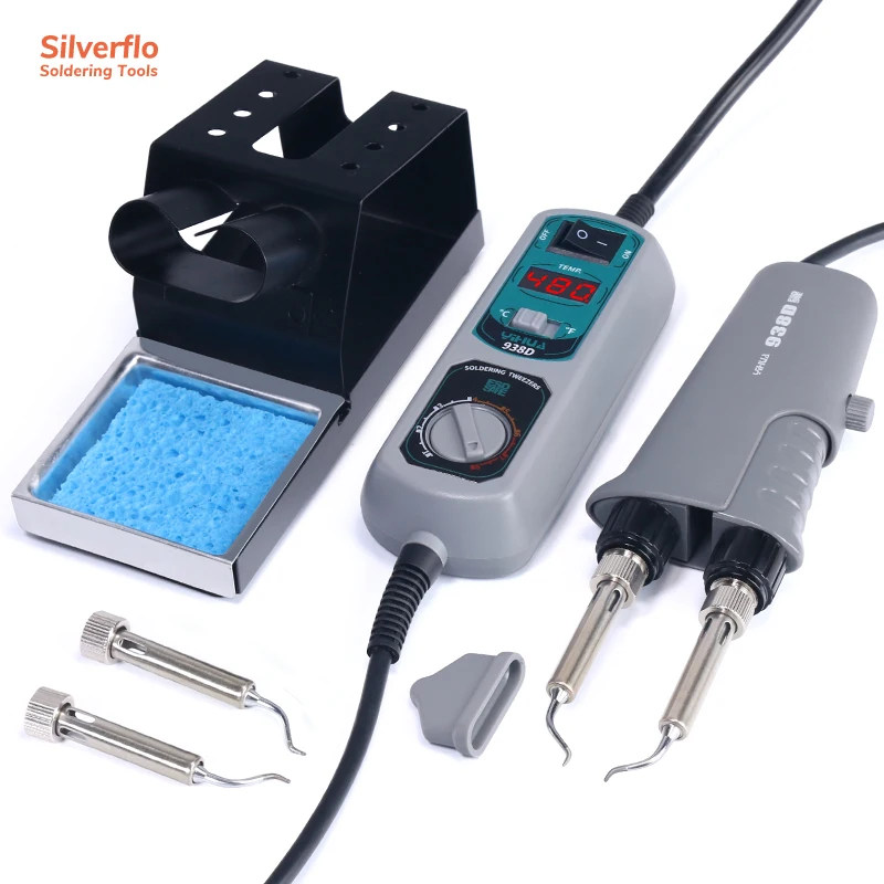 YIHUA 938D Portable Tweezers Soldering Station 110V 220V Soldering Iron Station Chip Desoldering Kit Set SMD Welding Equipment 2