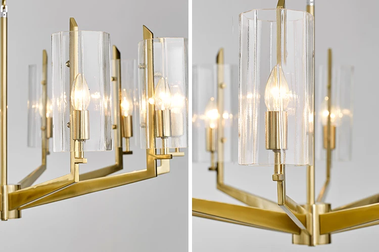 LED Chandelier Living Room Bedroom Post Modern Home Decoration Indoor Lighting Fixture Iron Glass Gold luminaire Design Creative