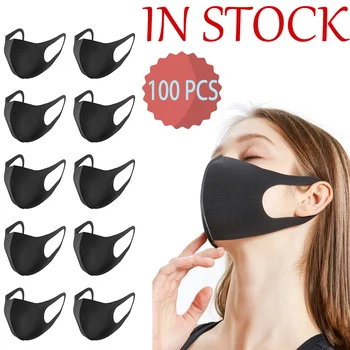 

50/100PCS PM2.5 Activated Carbon Filter Paper Anti Haze Washable Mouth Mask Anti Dust Mask