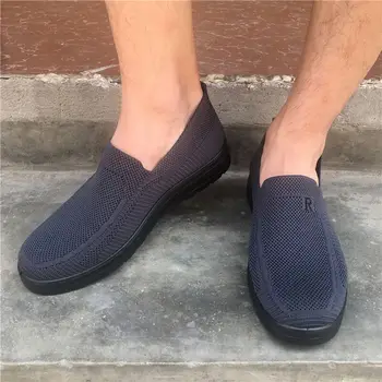

2020 spring new lazy one pedal breathable casual cloth shoes men's soft bottom driving shoes dad shoes casual shoes men's shoes
