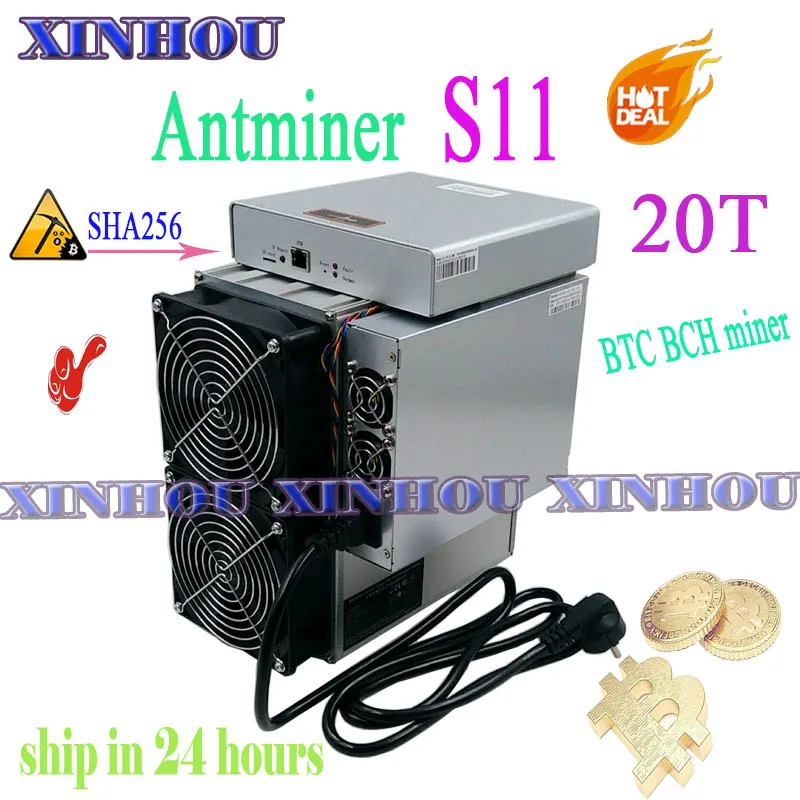 Майнер BTC BCH miner Antminer S11 20T SHA256 Asic для биткойнов лучше чем S17 T17 S9 WhatsMiner M3 M21 Innosilicon T3