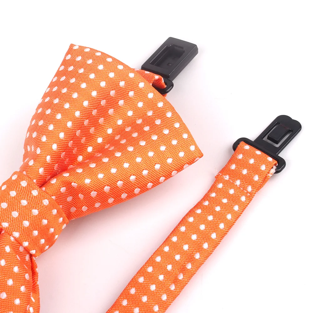 Dots Children Bowtie Fashion Neckwear Adjustable Unisex Bow Tie for Boy and Girl Polyester Pre-Tied bow tie