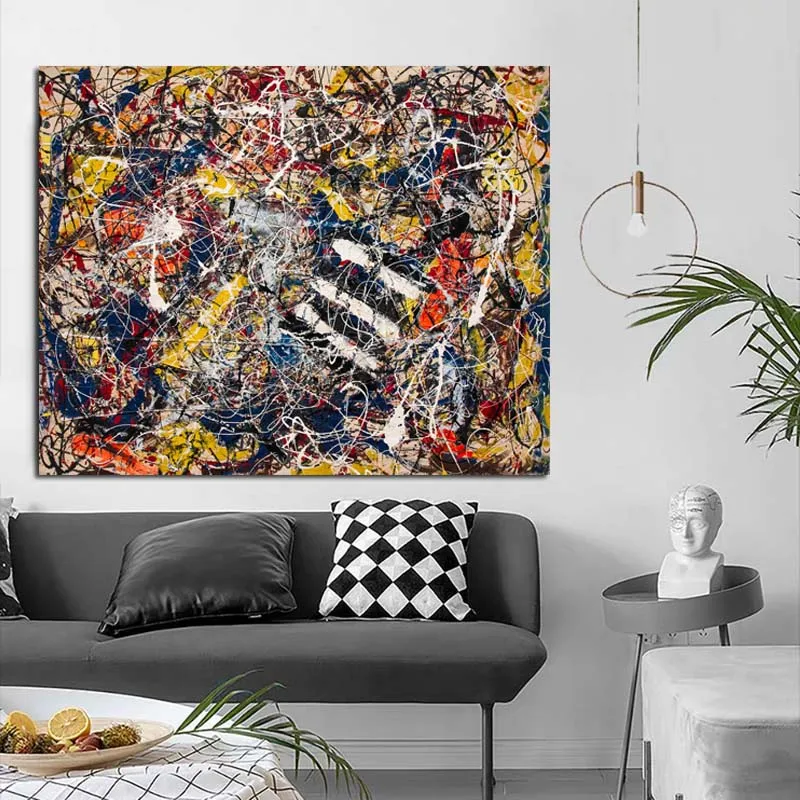 White Light - A abstract expressionist jackson pollock art wallpaper