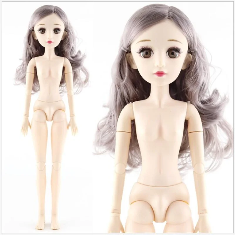 1 шт 42 см Bjd кукла 24 шарика шарнирная DIY голый тело кудрявые прямые волосы девочка
