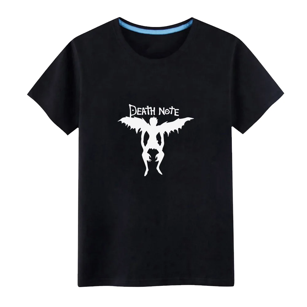 New Cartoon Anime Death Note Luminous Kids T-Shirts Boy Girls Fluorescent Short Sleeves T shirt Baby Cotton Tops Ves
