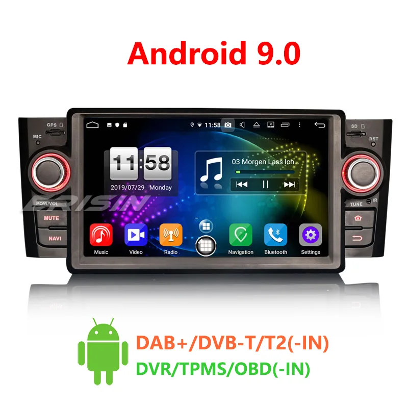 

Erisin ES7723L 7" Android 9.0 Octa Core 4GB RAM Car Radio BT for Fiat Punto Linea
