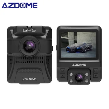 

Original AZDOME GS65H 1080P Car DVR Mini Dual Lens 150° Wide-Angle Dash Cam Full HD Car Camera Night Vision Camera Support GPS
