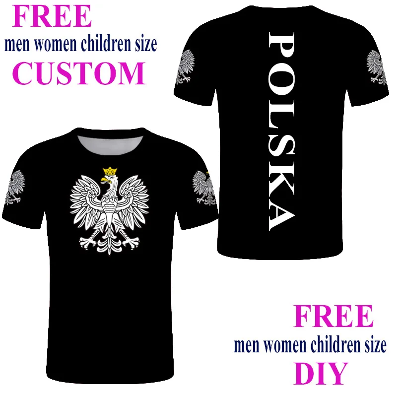 Польская летняя футболка на заказ, мужская спортивная футболка, сделай сам, футболка с эмблемой полска, персонализированные футболки, PL Polacy, футболка - Цвет: Poland017