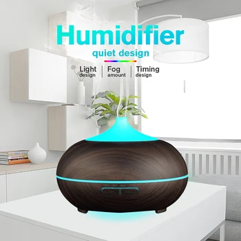 

500ml Remote Control Air Humidifier Electric Ultrasonic 7 Colors Changing Air Purifier Aroma diffuser essential oils for Home