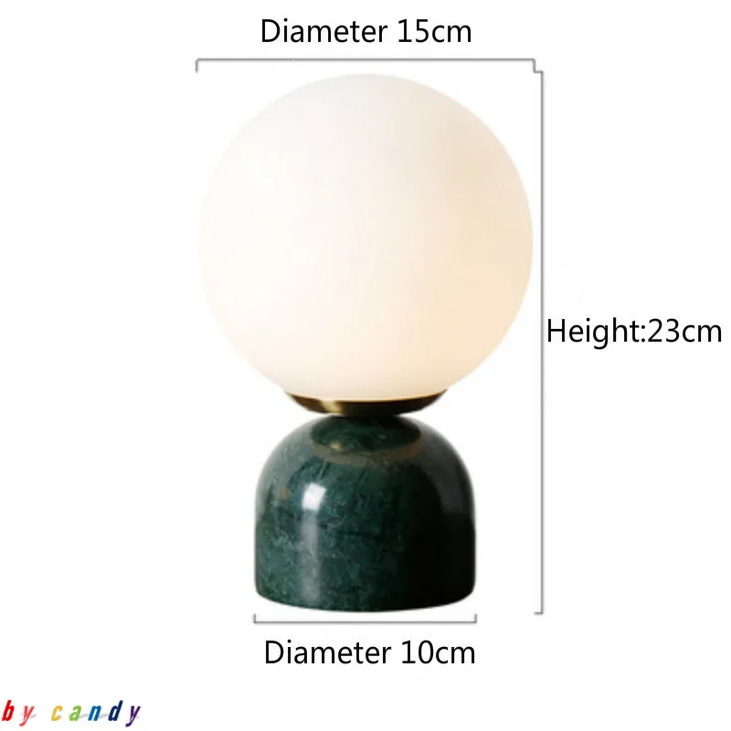 Минималистичная настольная лампа в скандинавском стиле с мраморным рисунком для