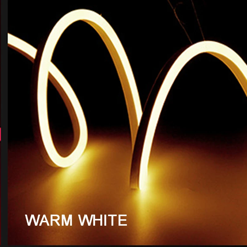 220V неоновая Светодиодная лента светильник веревка светильник лента 120led/M IP67 Водонепроницаемый гибкие Фея светильник ing наружного и внутреннего Lighting - Испускаемый цвет: Warm White