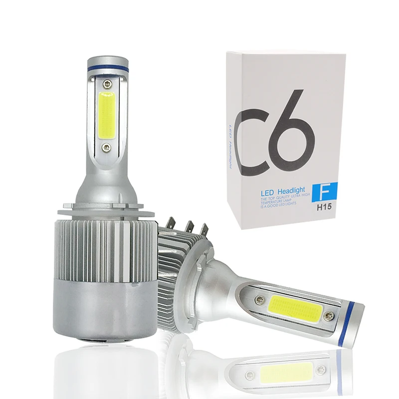 2 шт. Автомобильные светодиодные лампы H15 72 Вт 6000 лм|Передние LED-фары для авто| |