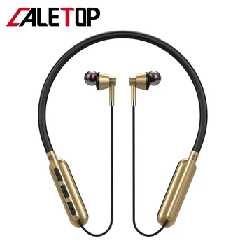 

CALETOP Bluetooth 5.0 Earphone Sports Headphone with MIC Support SD Card Magnet design IPX6 Waterproof for iPhone Xiaomi Huawei