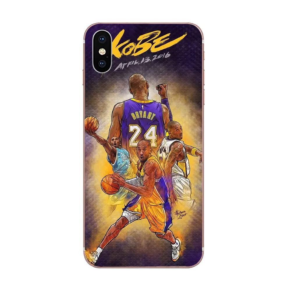 Lakers 24 для Apple iPhone 4 4s 5 5C 5S SE 6 6S 7 8 Plus X XS Max XR Мягкий Силиконовый ТПУ прозрачный индивидуальный рисунок - Цвет: as picture