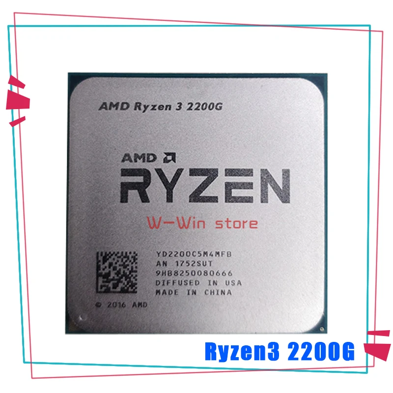 Четырехъядерный процессор AMD Ryzen 3 2200G R3 Pro 5 ГГц 65 Вт YD2200C5M4MFB YD220BC5M4MFB разъем AM4 |