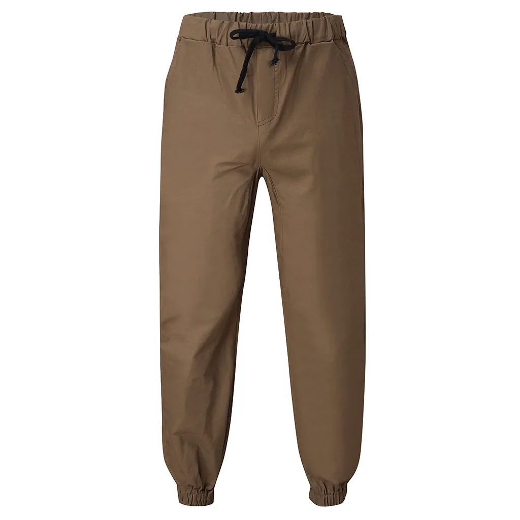 Повседневное Штаны Для мужчин хлопок Slim Fit Мужские Брюки Чинос Для Повседневное спортивные Штаны Slim Fit однотонные брюки штаны для бега впитывает пот и Штаны
