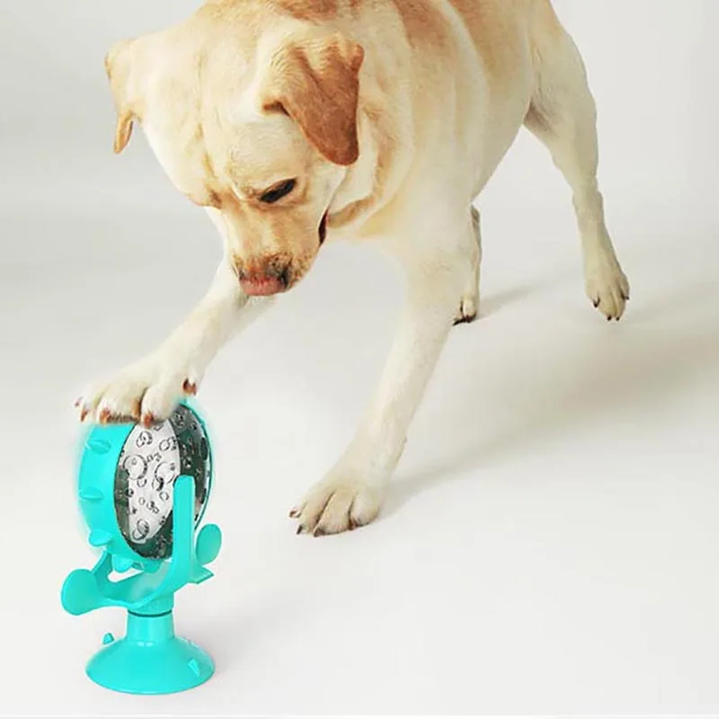 Dog Puzzle Toys,Cat Slow Feeder Windmill Treat Dispensing Dog Toys Powerful Suction Cup Dog Treat Toy Cat Puzzle Feeder Interactive Dog Toys Cat Toys