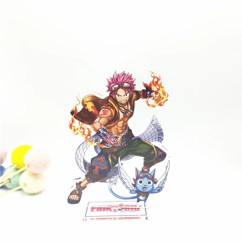 Аниме Fairy Tail модель куклы акриловая подставка Natsu серый Эрза игрушечных