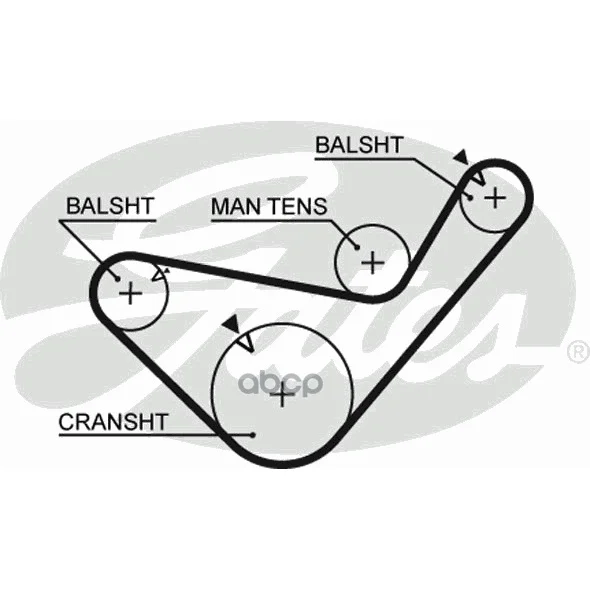 Timing Belt Hyundai H100 2.5D 93 00 Gates. 5456XSMirror & Covers