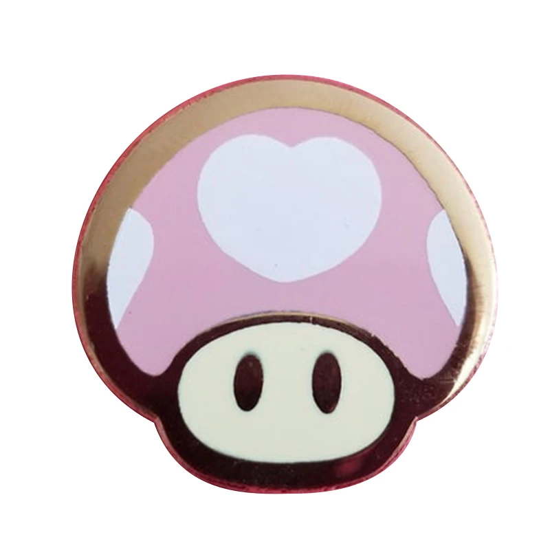 Эмалированная булавка Super Heart Shroom | Украшения и аксессуары