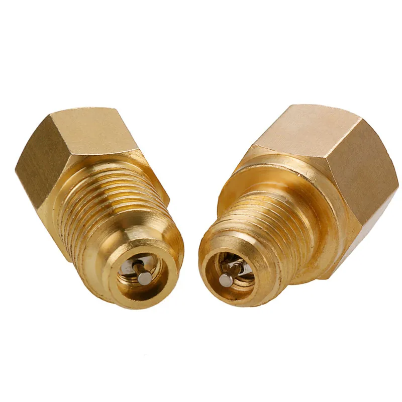 1pc R12 to R134a Adapter 1//4/'/' Female Flare with O-Ring X 1//2 Acme Male Golden