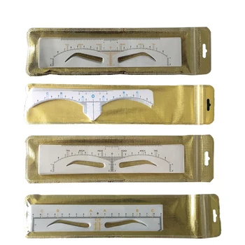 

100pcs Tattoo Supplies Disposable Eyebrow Ruler Sticker Measure Tool Hot Sale Eye brow Ruler Makeup Microblading Accessories