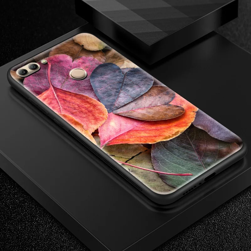 H142 Для huawei P20 P30Lite Plus Honor 6X дизайн Цветочный закаленное стекло чехол Nova3i P Smart+ Pro Y6 Y7 Prime Y9 Pro сумка - Цвет: H142