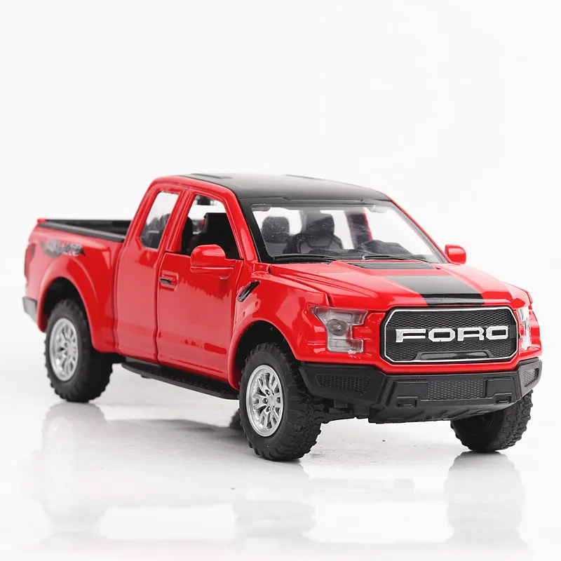 Новинка 1:32 модель автомобиля из цинкового сплава Ford raptor звук и светильник оттягивающийся автомобиль детские литые игрушки игрушечный автомобиль Abs Blaze игрушка - Color: Red no box f150