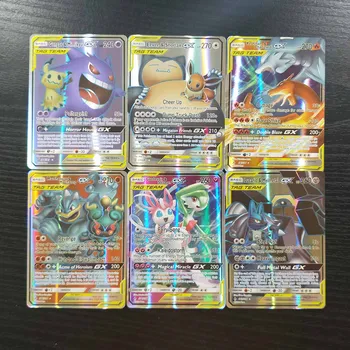 

TAKARA TOMY Pokemon Cards Collections 120 Flash Cards GX Shining Card Board Game Children Toy Christmas Gifts Table Battle TCG