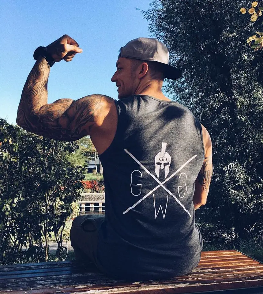 

Muscle Brother New Style Fitness Cotton Men's Waistcoat Outdoor Running Sports Training Breathable Casual Skull Vest