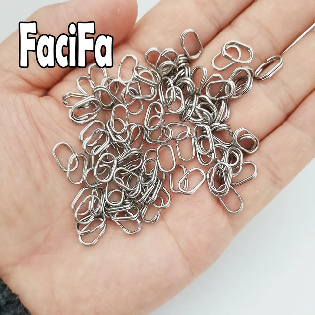 Split Rings Fishing 50~100Pcs Stainless Steel Lure Rings Saltwater Terminal  Tackles Split Rings Fishing Connectors Snap Rings - AliExpress