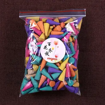 

280pcs/Bag Natural Amber Incense Cones Lavender Mixed Scents Incense Tower Fresh Air Assorted Home 8-10min Burning Fragrances