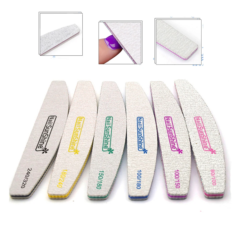 

1PC Nail Files Sanding Buffer Washable Double Sided Pedicure Manicure Professional Nail Care Beauty Tools 80/100/150/180/240/320