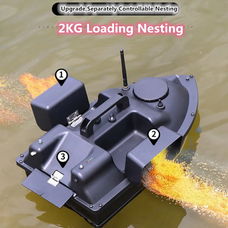 GPS 3 Hoppers 500M 16PCS Point GPS Located RC Bait Boat 2KG Load GPS Automatic Feed Return Remote Control Fishing Tool Bait Boat 2 GPS 3 Hoppers 500M 16PCS Point GPS Located RC Bait Boat 2KG Load GPS Automatic Feed Return Remote Control Fishing Tool Bait Boat 2