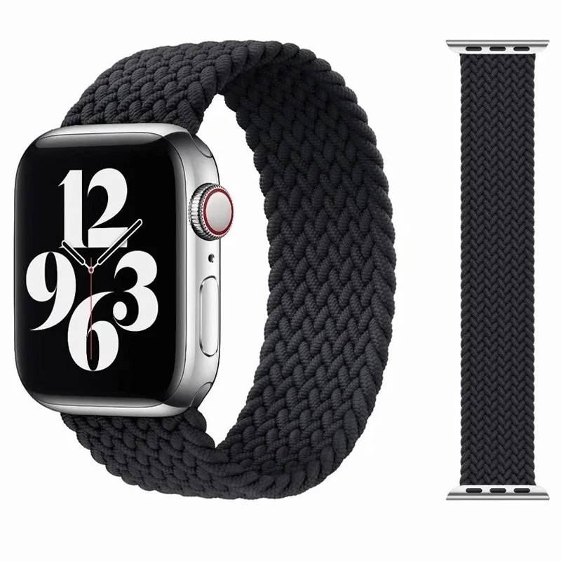 

New Nylon Elastic Strap for Apple Watch 6 Se Band for IWatch Serie 5 4 3 Belt Bracelet Braided Solo Loop 38mm 40mm 42mm 44mm