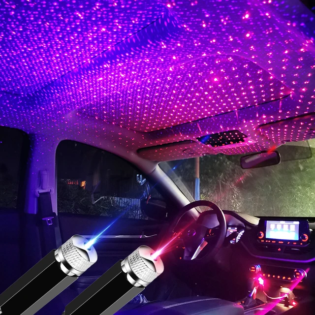 1 Pcs Mini LED Car Roof Star Night Lights Projector Light Interior Ambient Night  Starry Sky USB LED Decorative Lights - AliExpress