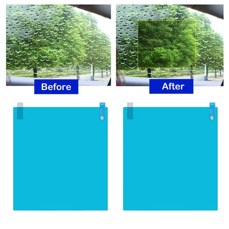 

pcmos 2Pc Car Side Window Protective Film Anti-Fog Membrane Waterproof Clear Film New Car Anti-Fog Spray Interior Stickers 2019