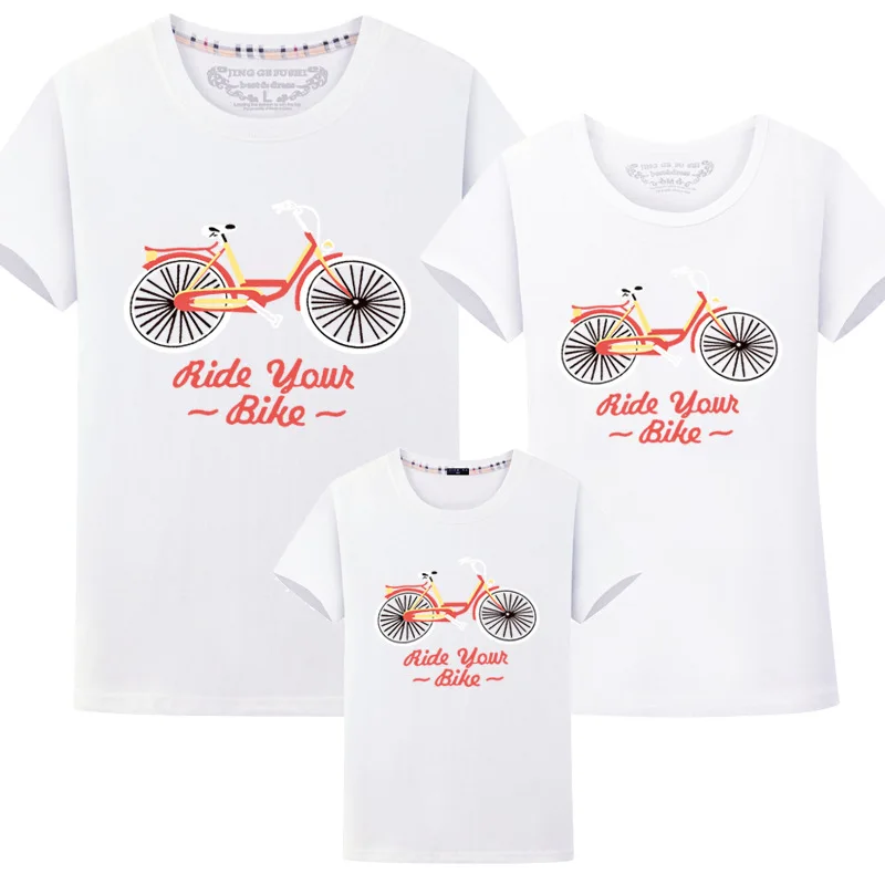 white Bike tops Футболки с короткими рукавами для езды на велосипеде; 5XL; одежда для папы, мамы, родителя и ребенка; одинаковые комплекты для семьи; подарки для детей; Прямая поставка - Цвет: white Bike tops