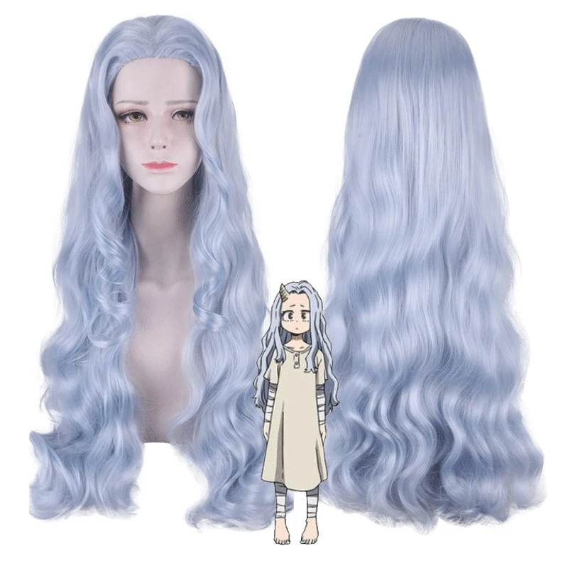

Anime My Hero Academia Eri Chisaki cosplay Wig Boku no Hero Academia 80cm Long Gray Blue Synthetic fake Hair Role Play Wigs